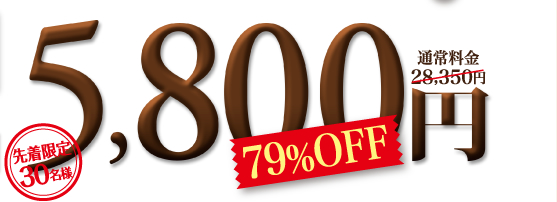 5,800円79%OFF