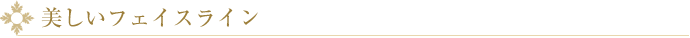 美しいフェイスライン